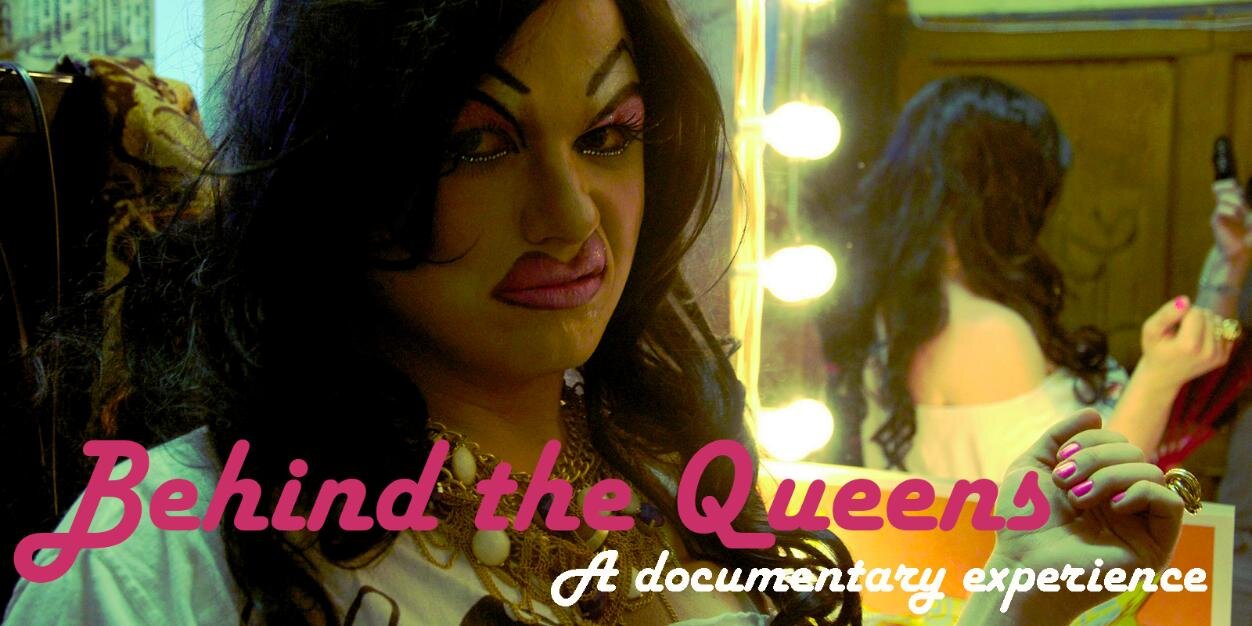 Behind the Queens banner