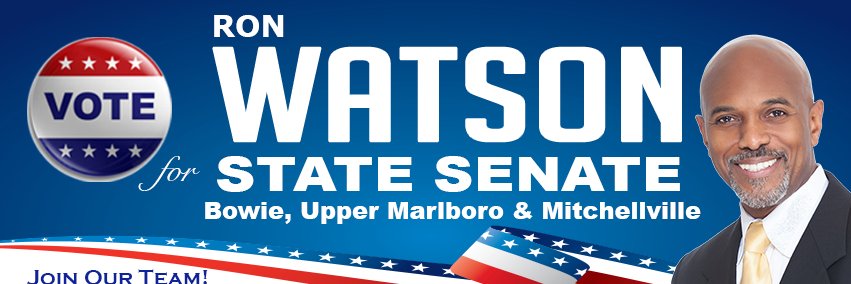 Senator Ron Watson banner