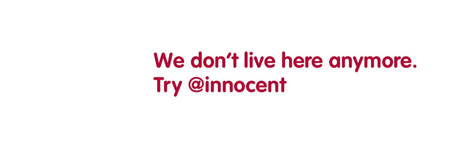innocent holding banner
