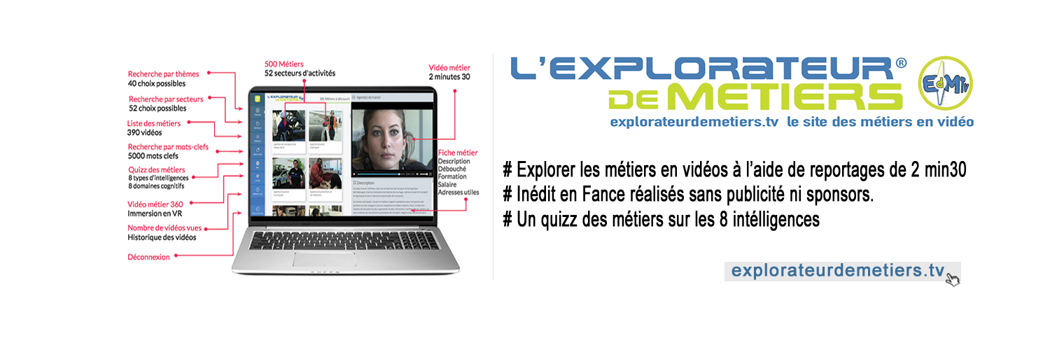 L'explorateur de métiers, découvrez votre métier ! banner