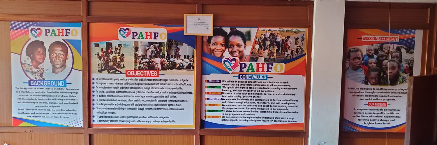 Patrick And Hellen Foundation (PAHFO) banner