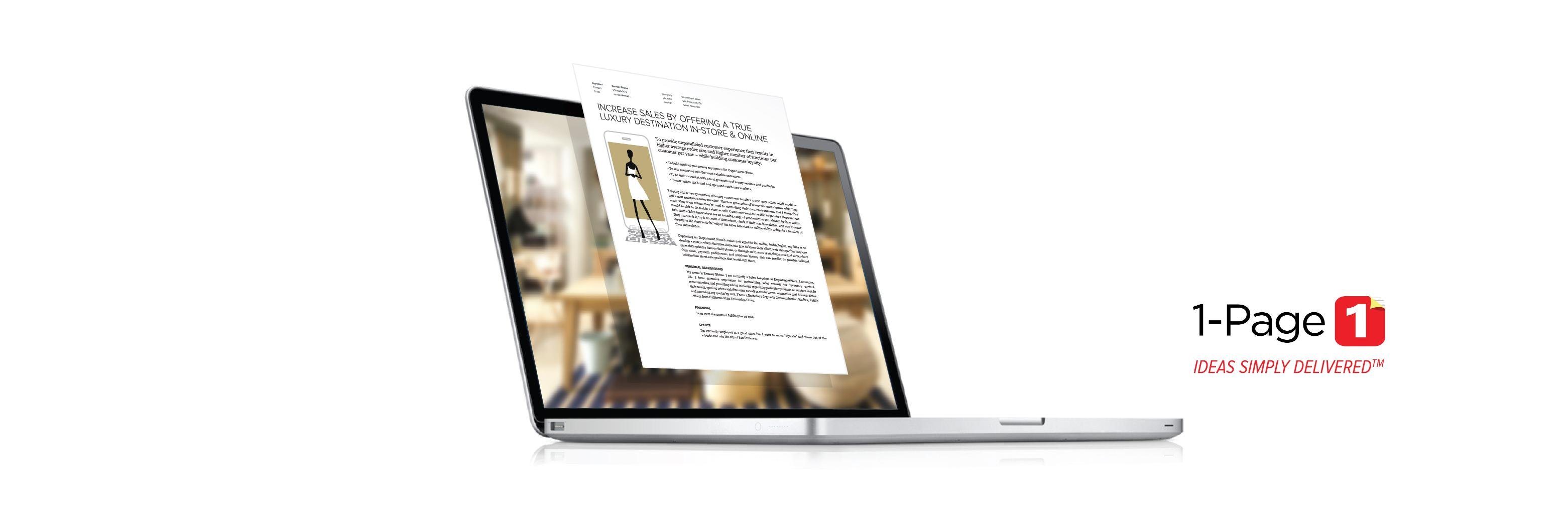 1-Page Job Proposal banner