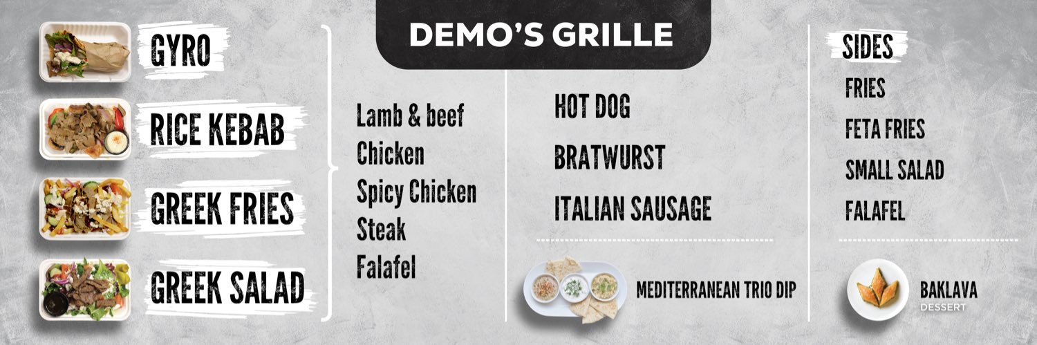 DEMO'S GRILLE banner