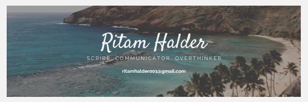 Ritam Halder | ঋতম হালদার banner