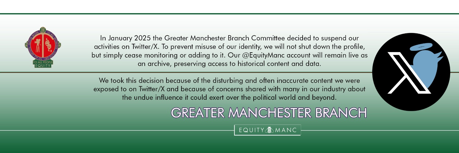 Equity Manchester banner