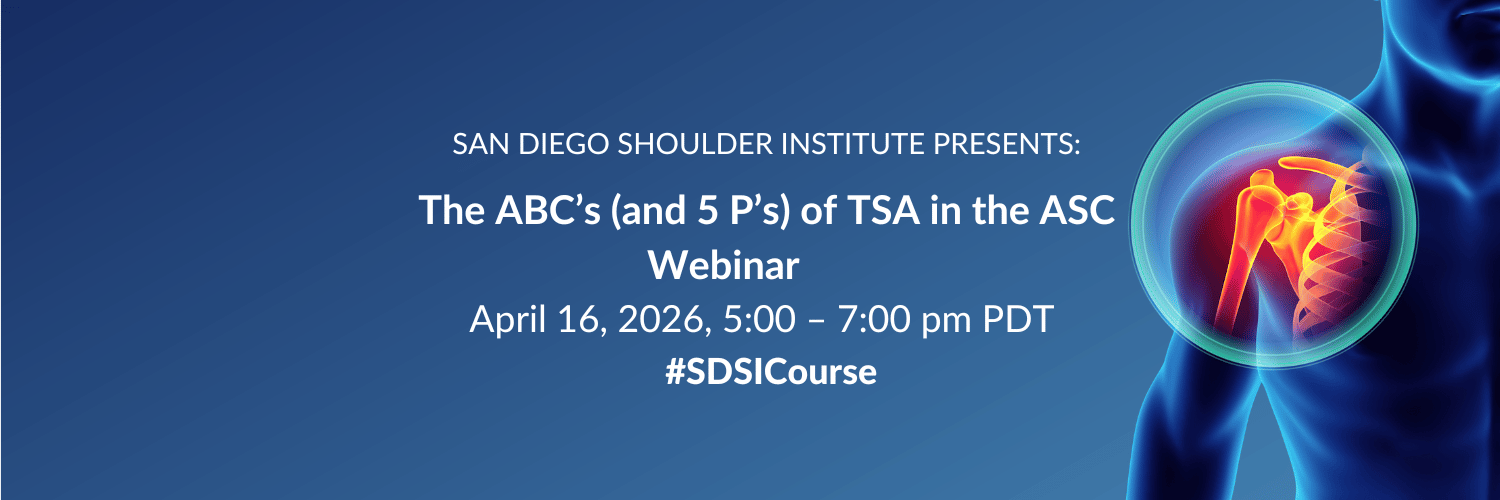 SDShoulder Institute banner