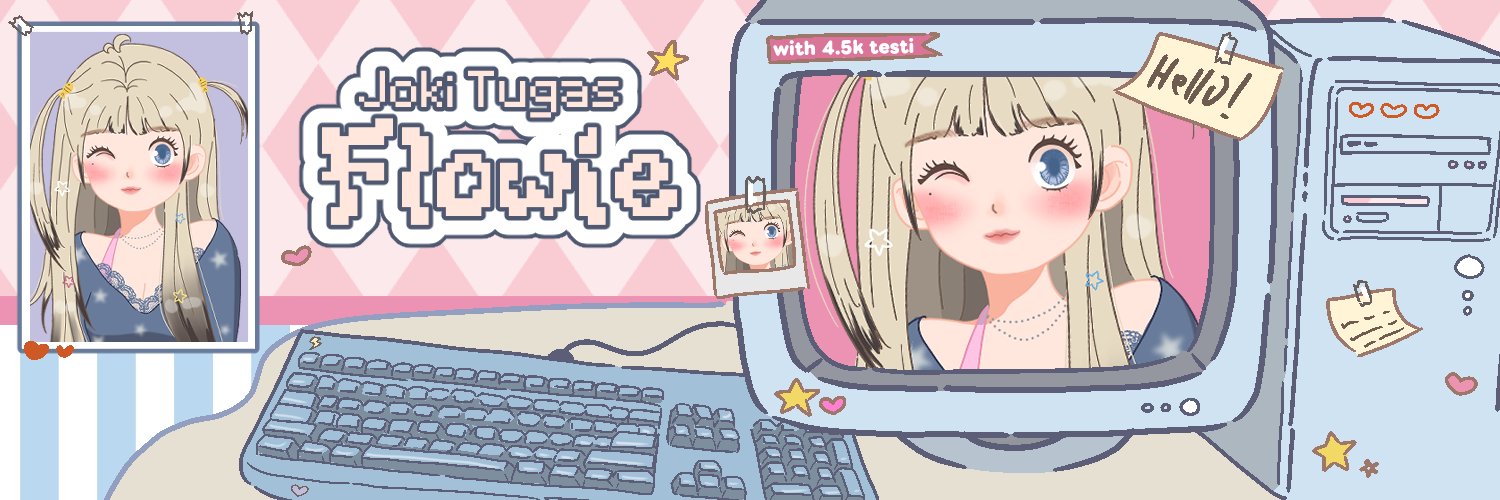 Flowie! Joki tugas with 4.5k+ testi✨️ banner