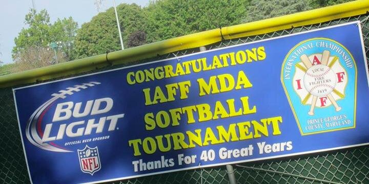 IAFF MDA Softball banner