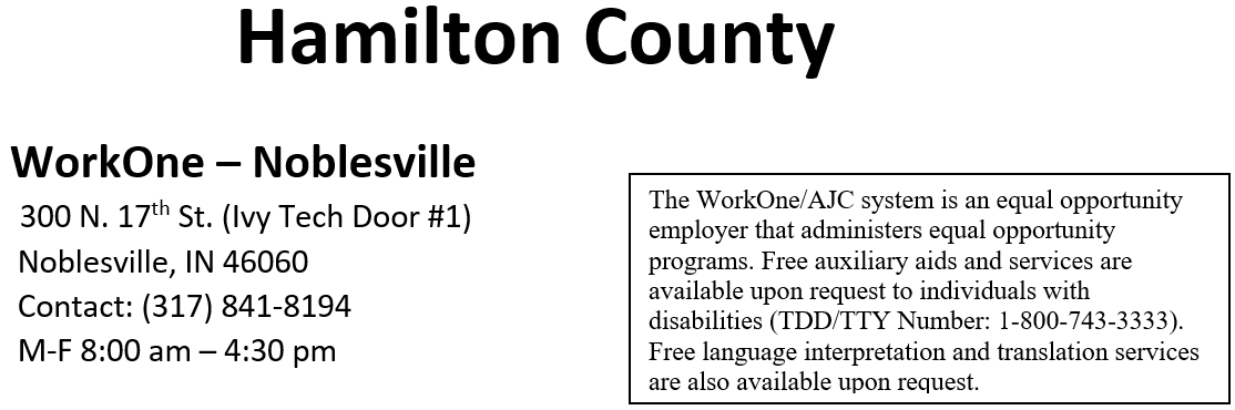 Hamilton Co WorkOne banner