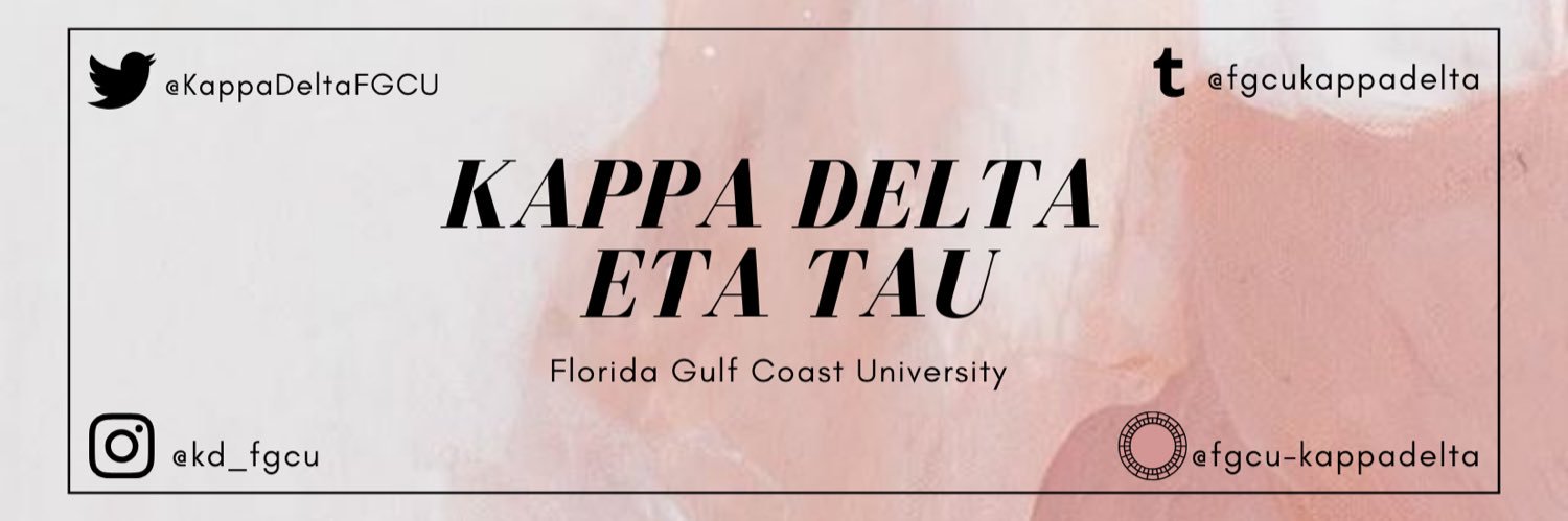 Kappa Delta @ FGCU banner