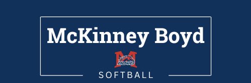 MBHS Bronco Softball banner