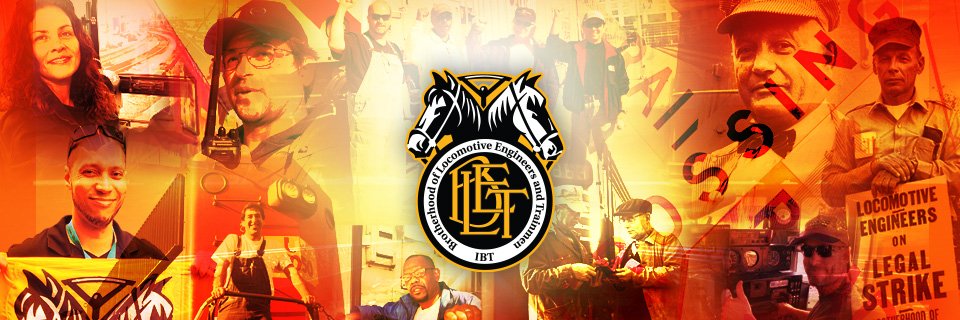 Brotherhood of Locomotive Engineers and Trainmen's banner