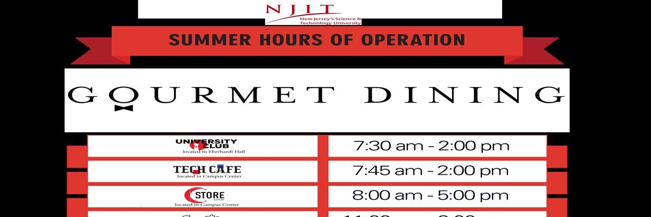 Gourmet Dining NJIT banner