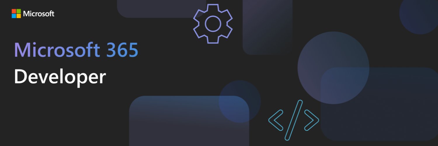 Microsoft 365 Developer banner