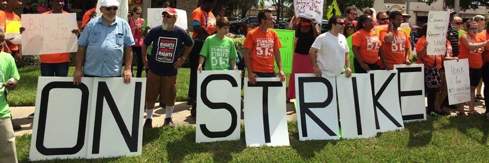 Fight for 15 Florida banner