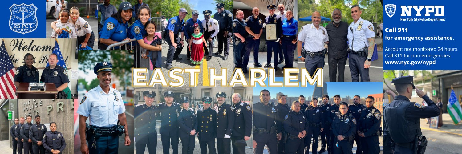 NYPD 25th Precinct's banner