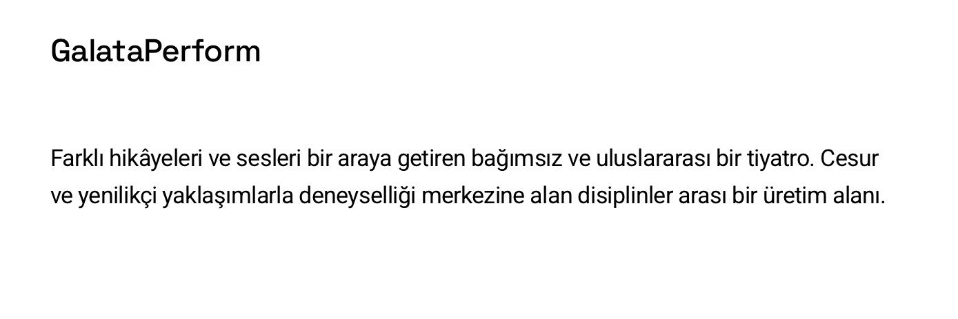 GalataPerform banner
