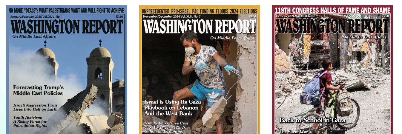 Washington Report on Middle East Affairs banner