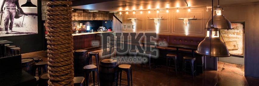 The Duke Saloon banner