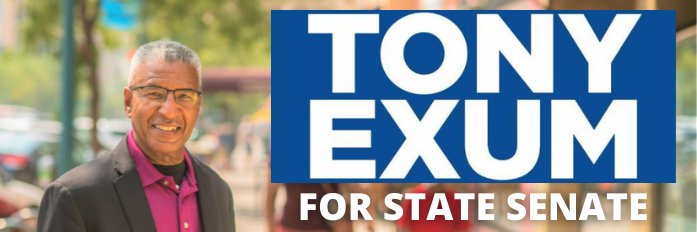 State Sen. Tony Exum banner