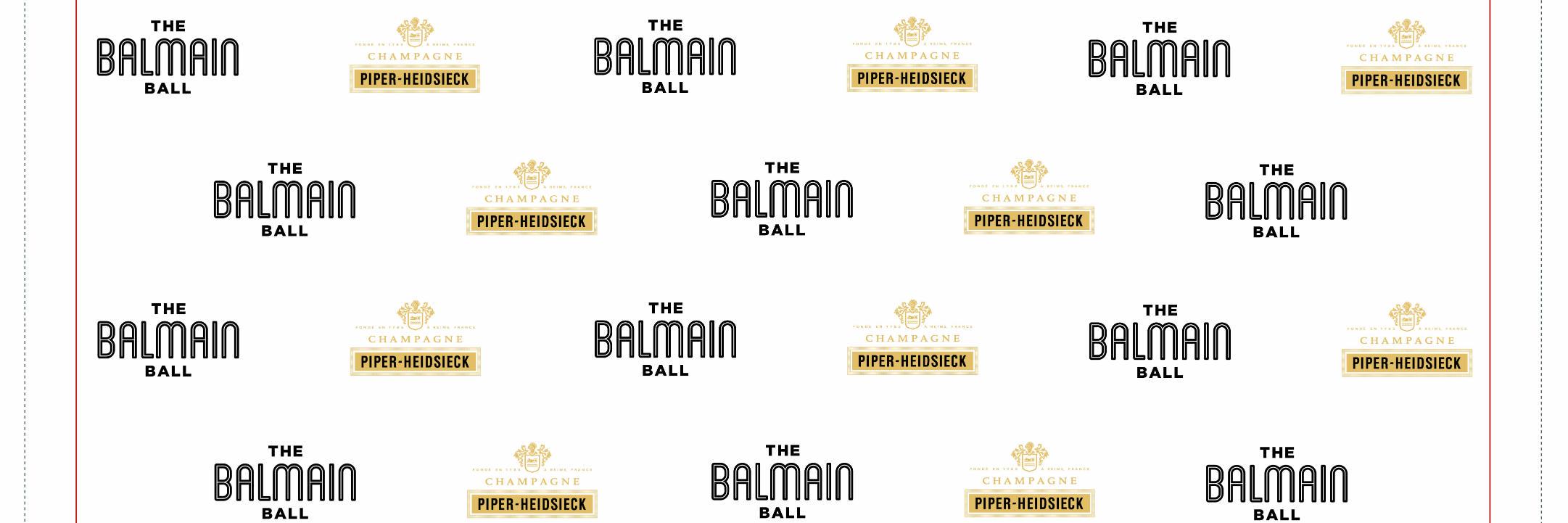 The Balmain Ball banner
