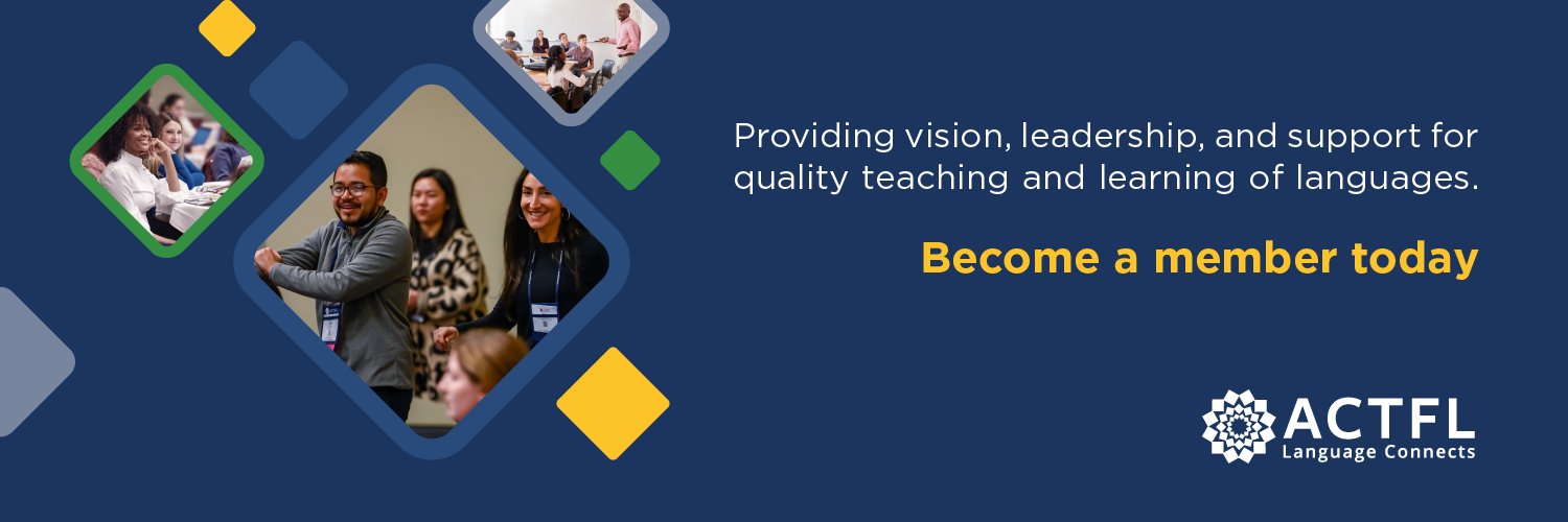 ACTFL's banner