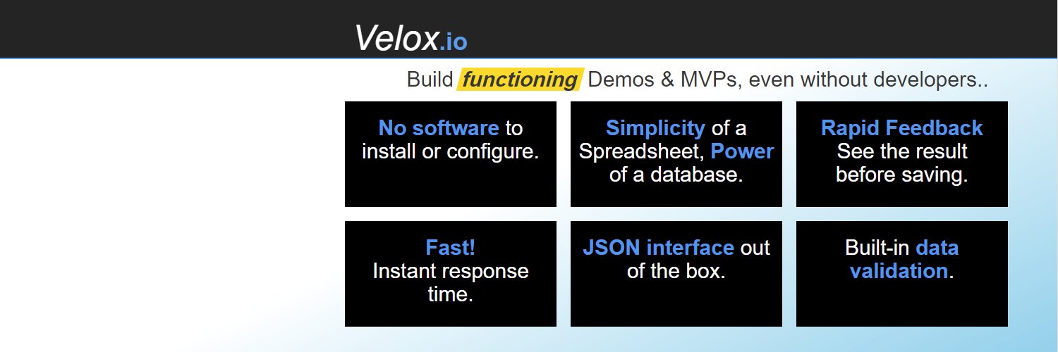Velox.io 🤓 banner