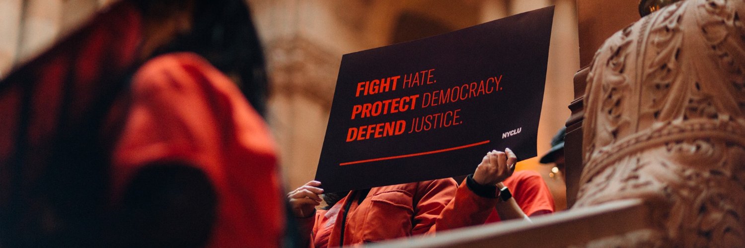 NYCLU (Find us on Bluesky) banner