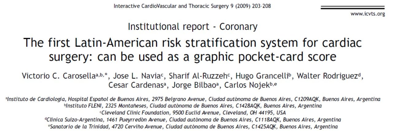 Victorio C. Carosella, MD. - ArgenSCORE banner