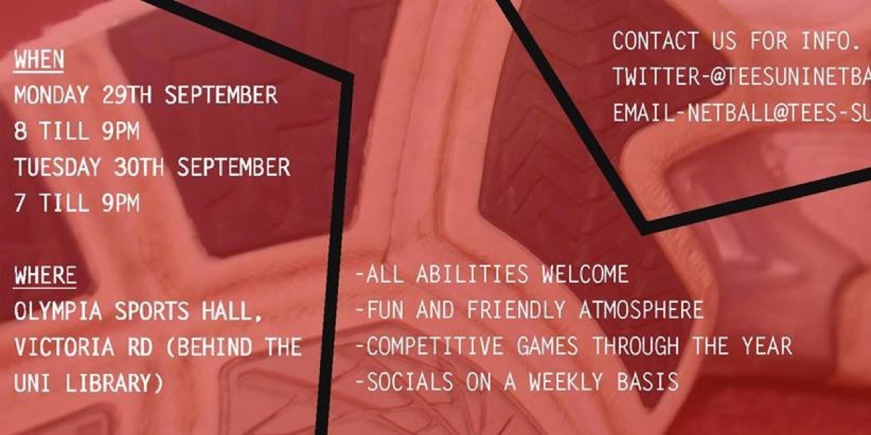 Tees Uni Netball banner