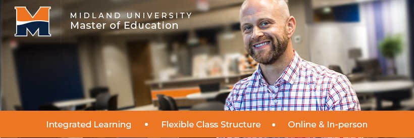 The Midland M.Ed. banner