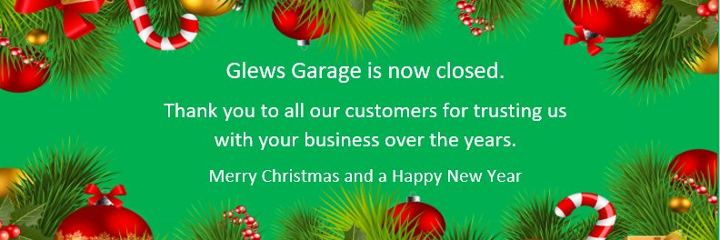 Glews Garage banner
