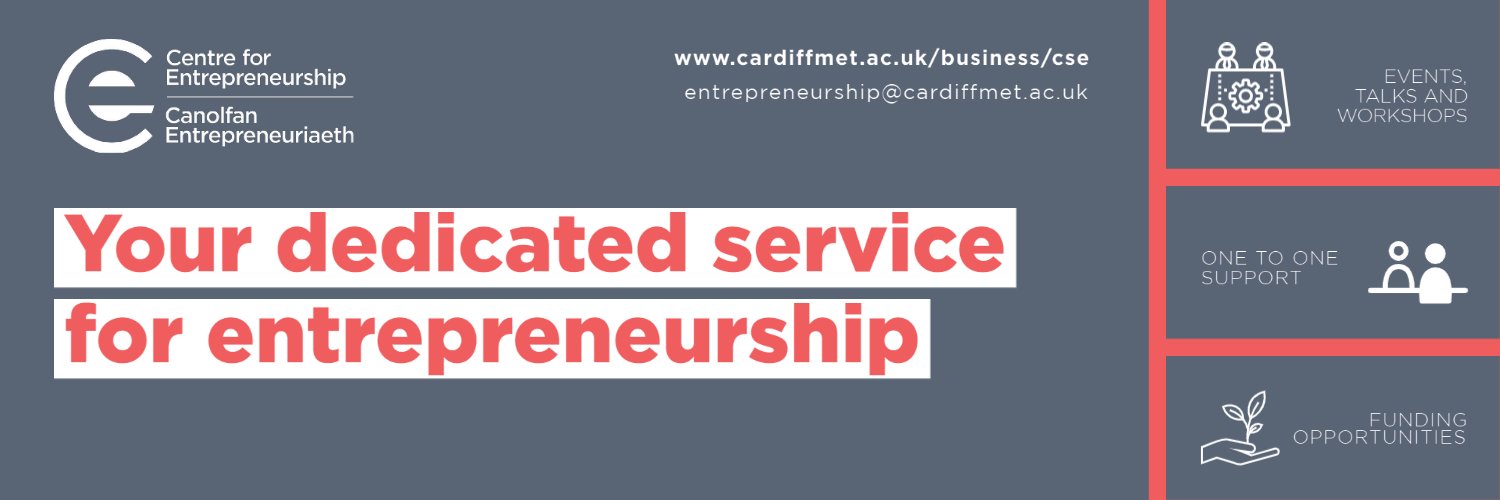 Centre for Entrepreneurship at Cardiff Met banner