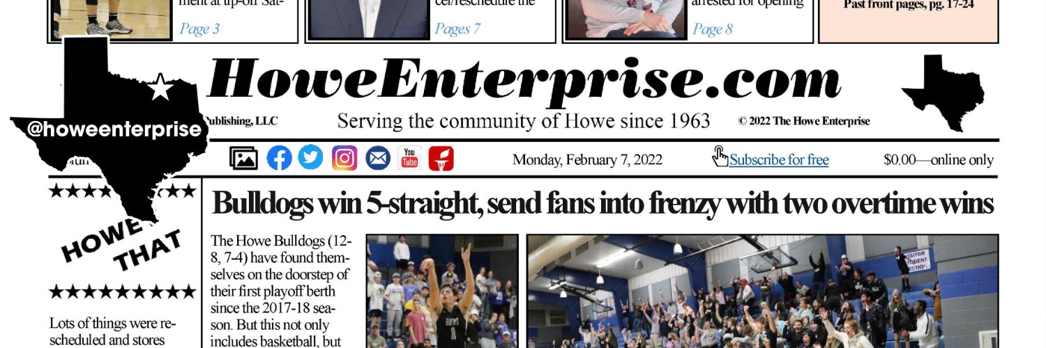 The Howe Enterprise banner