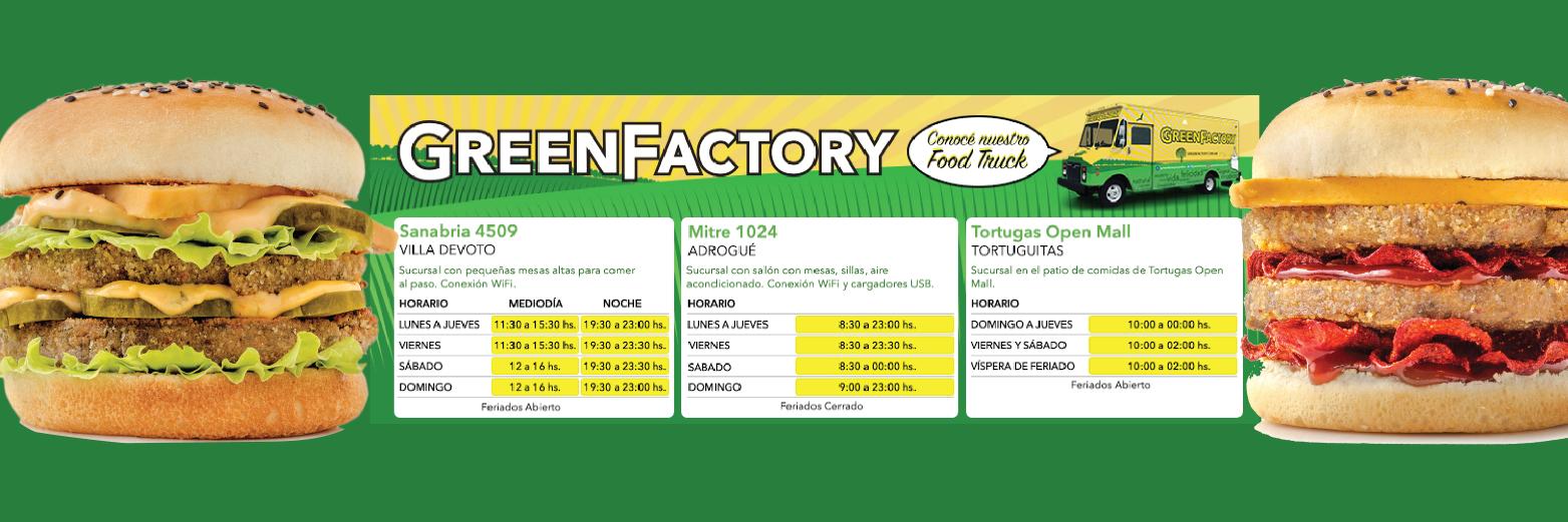 green factory banner