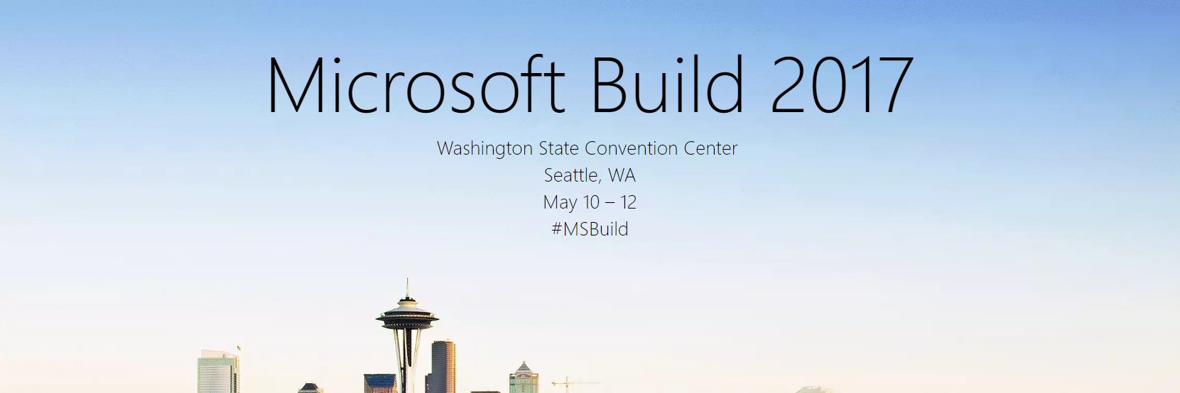 Microsoft #Build2017 banner