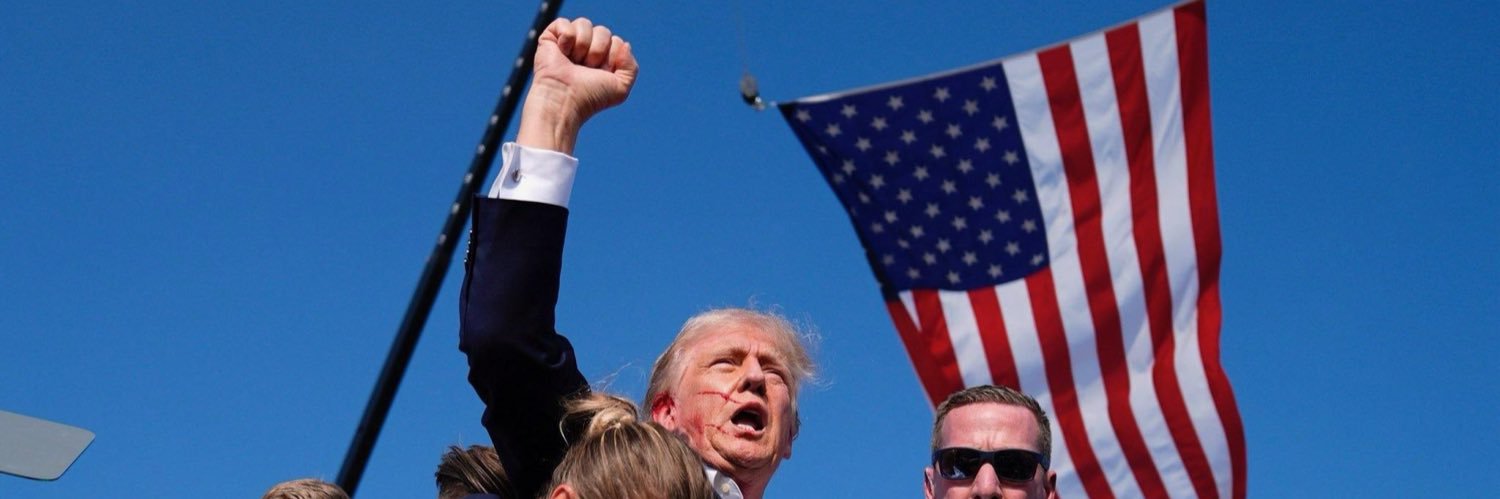 The MAGA King banner