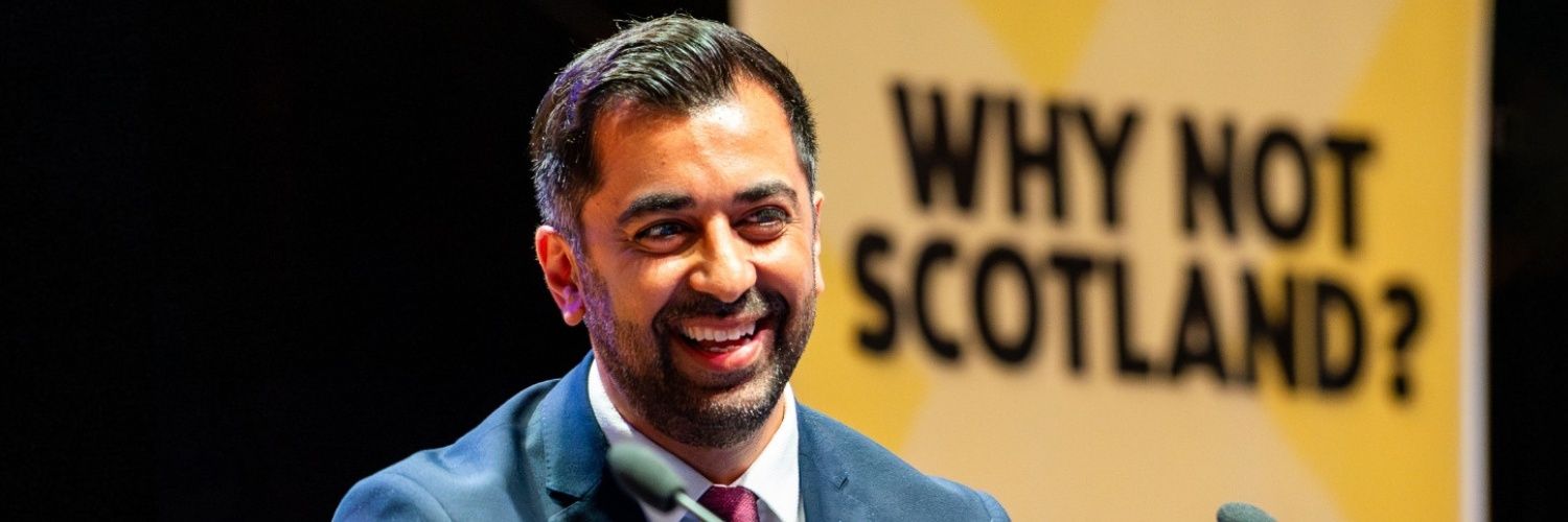 Humza Yousaf's banner