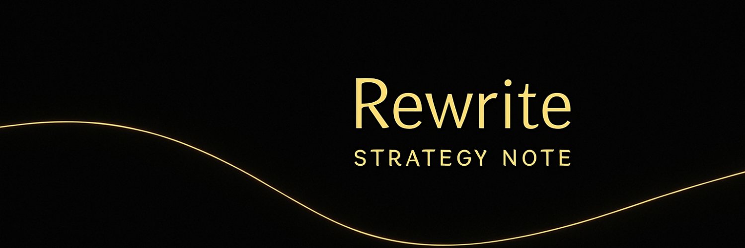 Rewrite Labs | リライト🐶💎 確率思考と資金防衛のシステム設計 banner