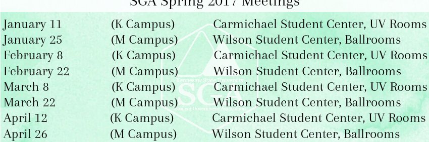 KSU SGA banner