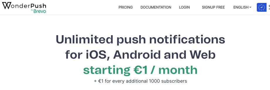 WonderPush's profile banner image