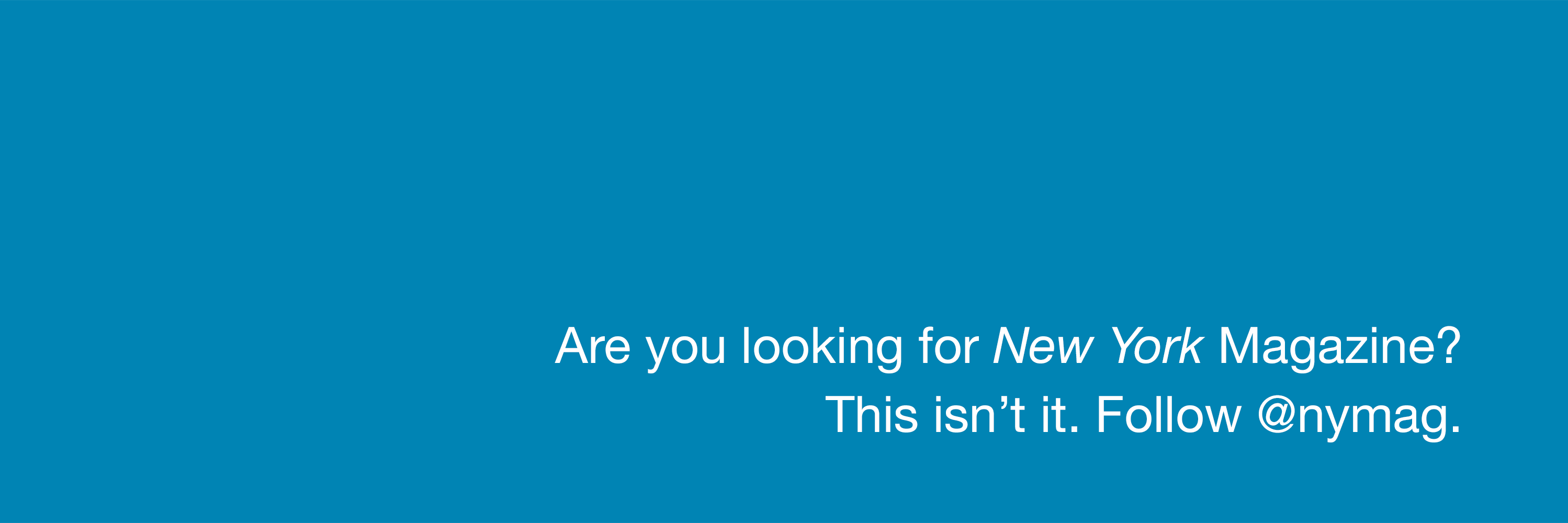 New York Magazine banner