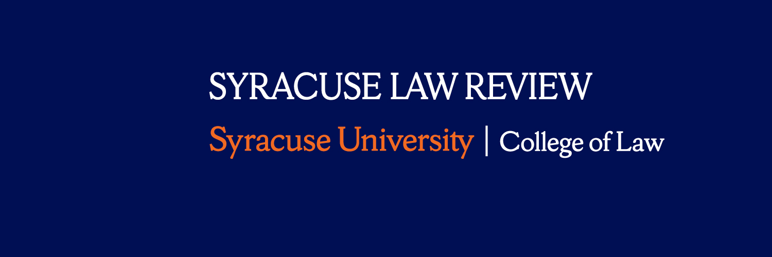 Syracuse Law Review banner