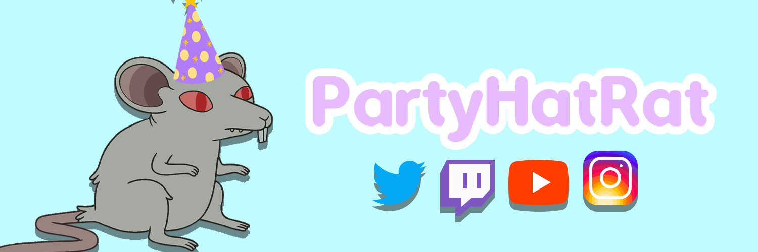 partyhatrat's profile banner image