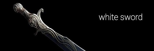 White sword banner