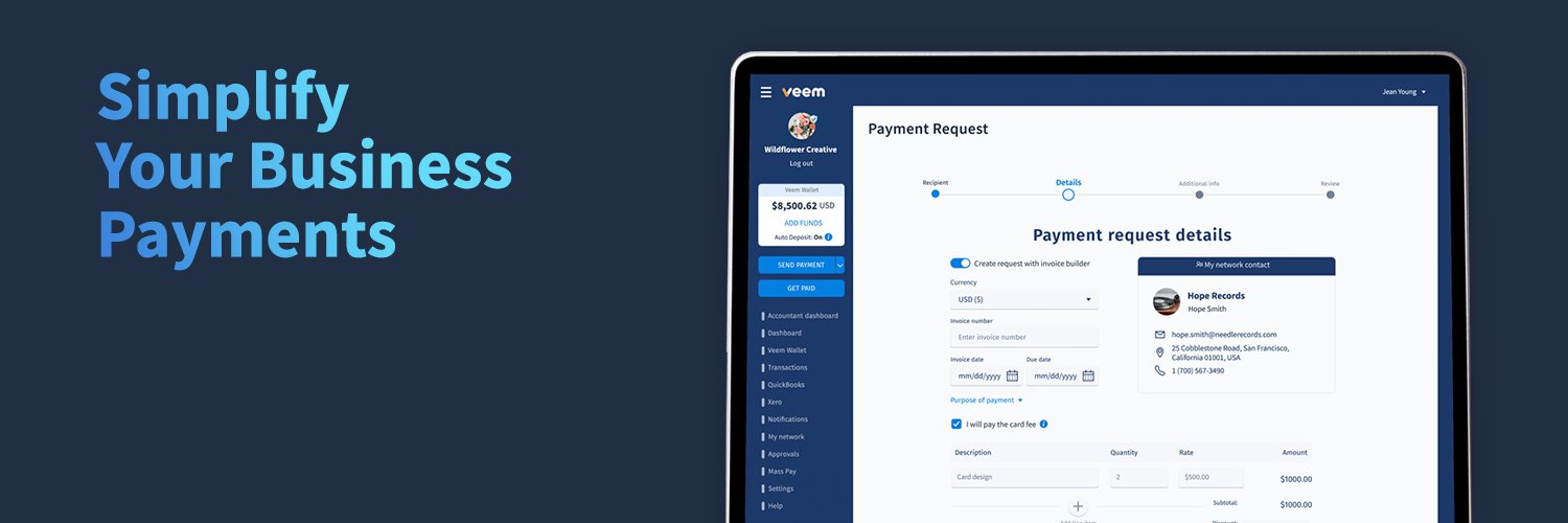 Veem | Global Business Payments Profile Banner