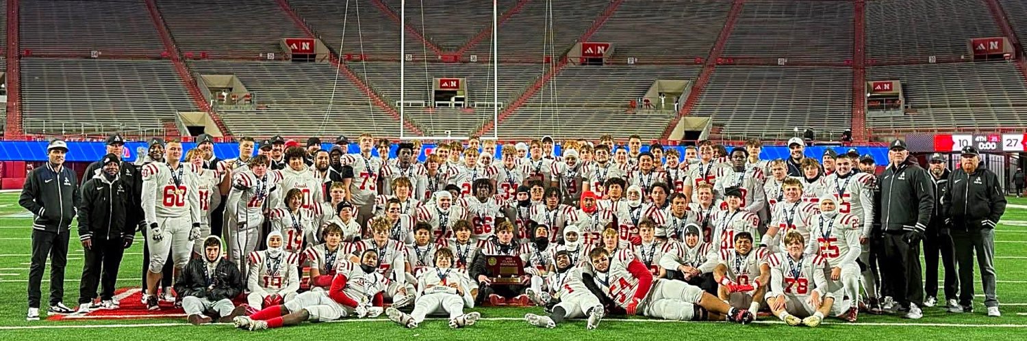 Millard South Football's banner