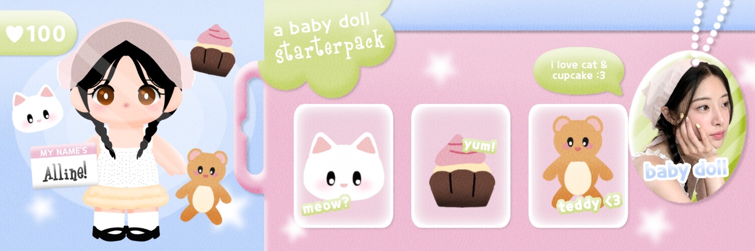 ︎︎ًalline, wording kid ♡ banner