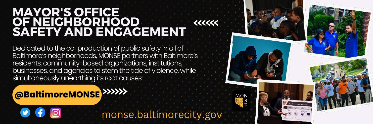 Baltimore MONSE - Neighborhood Safety & Engagement Profile Banner