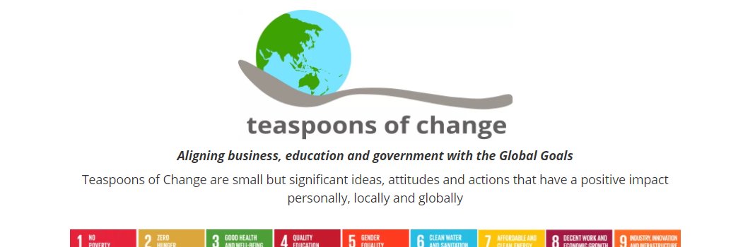 Teaspoons of Change banner